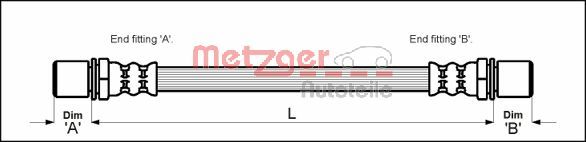 METZGER 4113667 Bremsschlauch